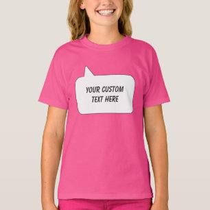 T-shirt Bulle vocale de texte personnalisée