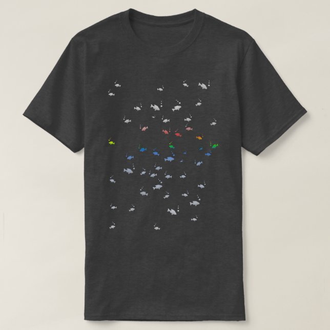 T-shirt Bulles de poissons tropicales (Design devant)