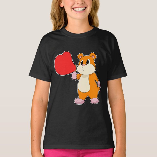 T-shirt Bulles de savon du coeur du hamster (Devant)