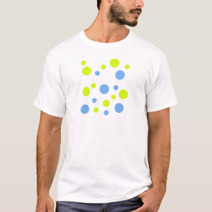 T-shirt Bulles Jaunes Bleues Funky Heureuses
