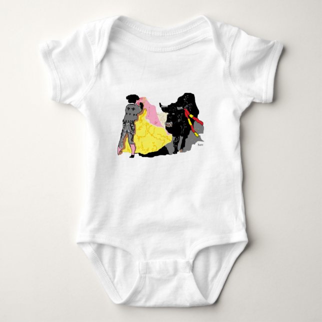 T - Shirt: Bullfighter Baby Strampler (Vorderseite)