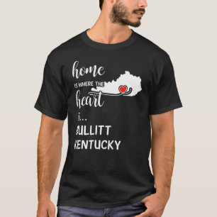 T-shirt Bullitt Comté Kentucky Est Là Où Mon Coeur Est Cad