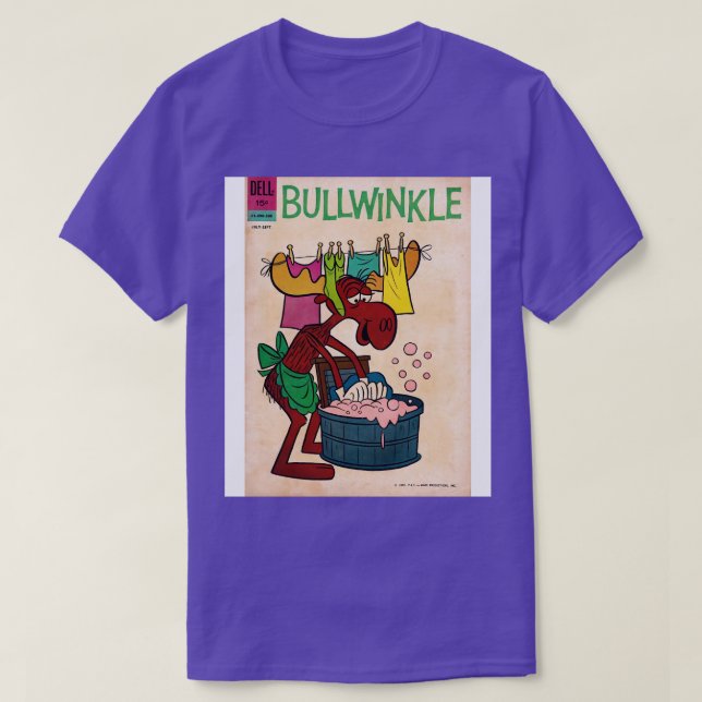 T-shirt Bullwinkle Comic Book Day de blanchisserie (Design devant)