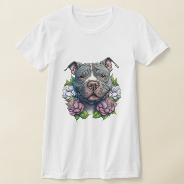 T-shirt Bully Américaine Avec Fleurs (Poser)