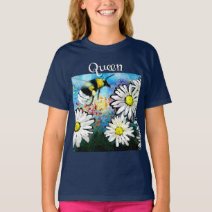 T-shirt Bumble Whimsical Bee in Daisies Personnalisé