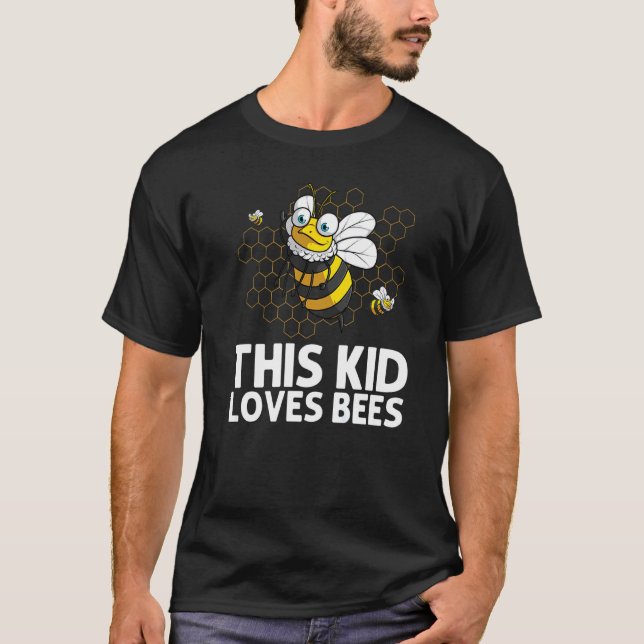 T-shirt Bumblebee For Kids Boys Girls Apiarist Bee (Devant)