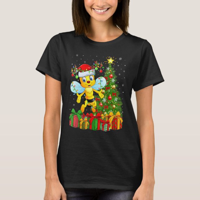T-shirt Bumblebee   Xmas Holiday Santa Bumblebee Christmas (Devant)