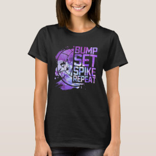 T-shirt Bump Set Spike Répétition Volleyball Lover Athlete