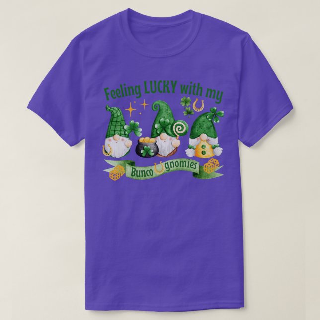 T-shirt Bunco Jour de la Saint Patrick se sent chanceux av (Design devant)