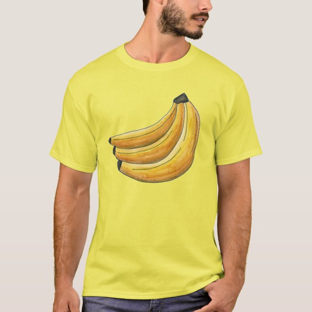 T-shirt Bund de bananes Banane jaune Tee - shirt de fruits (Devant)