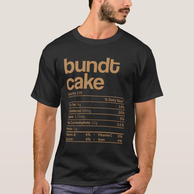 T-shirt Bundcake Nutrition Fiches Thanksgiving Christmas (Devant)