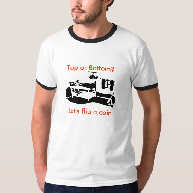 T-shirt BunkBed, dessus ou bas ? , Renversons une pièce de (Devant)
