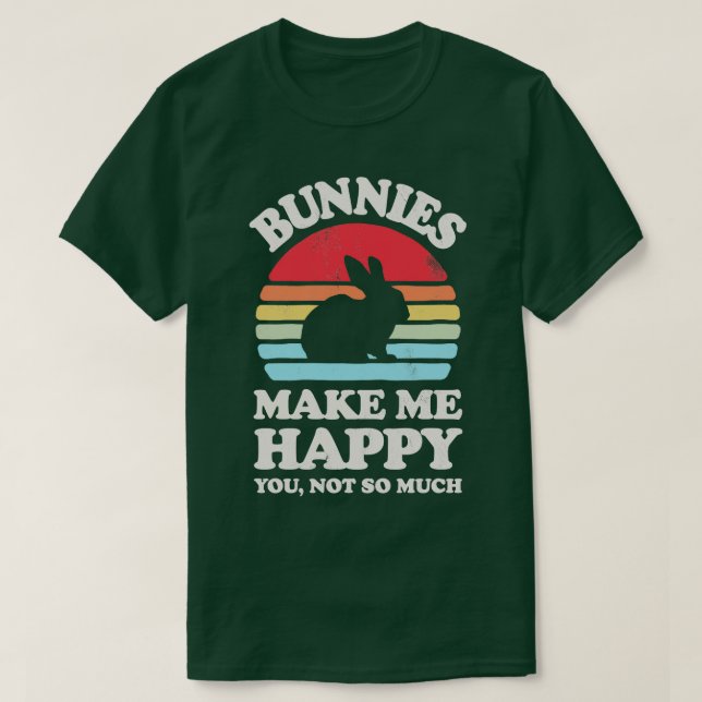 T-shirt Bunnies Me Rendre Joyeux Sunset Retro pour Hommes  (Design devant)
