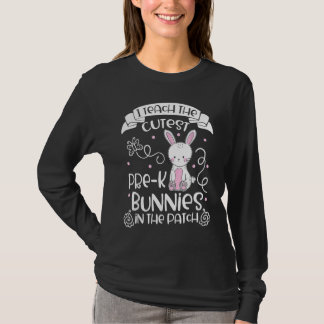 T-shirt Bunnies  Women Pre K Teacher  Easter Day
