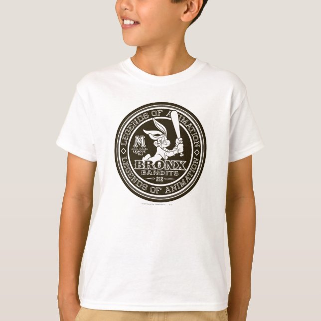 T-shirt BUNNY™ Bronx Bomber's Round Logo B/W (Devant)