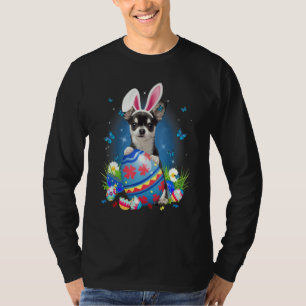 T-shirt Bunny Chihuahua Avec Panier D'Oeufs Chasse Aux Fle