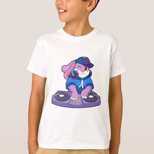 T-shirt Bunny comme musicien avec mixeur (Devant)