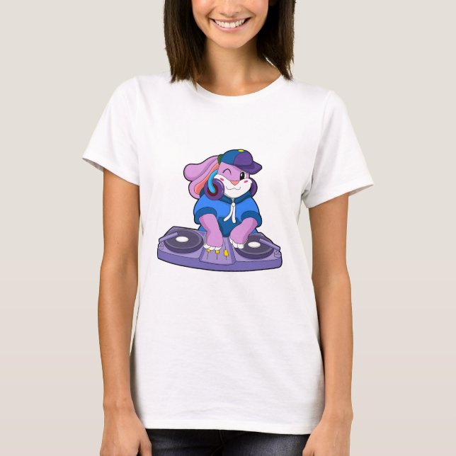 T-shirt Bunny comme musicien avec mixeur (Devant)