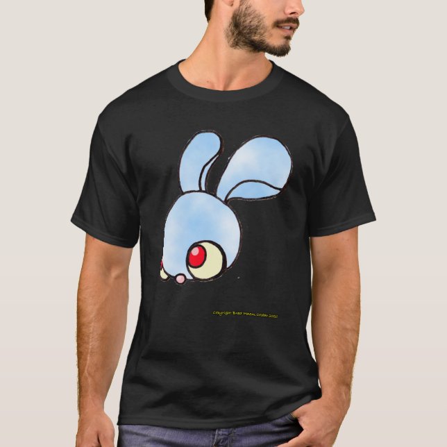 T-shirt Bunny de rêveur sur un noir (Devant)