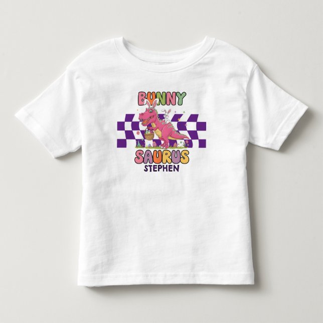T-shirt Bunny Dino-Saurus Toddler de Pâques (Devant)