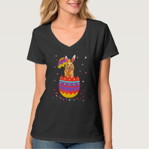T-shirt Bunny Ears Eggs Costume Cute Easter Day Golden Ret