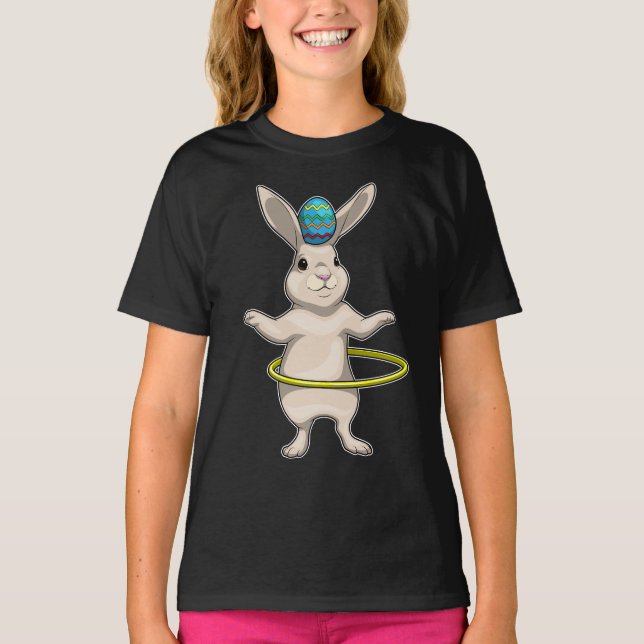 T-shirt Bunny Easter Easter Eegg Fitness (Devant)