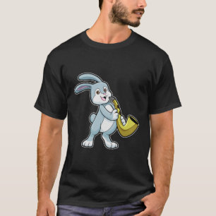 T-shirt Bunny en musique avec saxophone