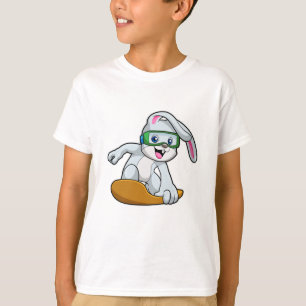 T-shirt Bunny en Snowboard avec Snowboard