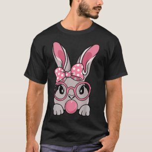 T-shirt Bunny Face Bow Cravate Headband lunettes Bubblegum