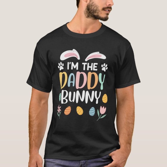 T-shirt Bunny face Cool Easter Bunny with Glasses Daddy Fa (Devant)