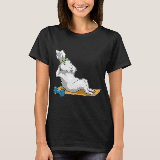 T-shirt Bunny Fitness Sit ups Sports (Devant)