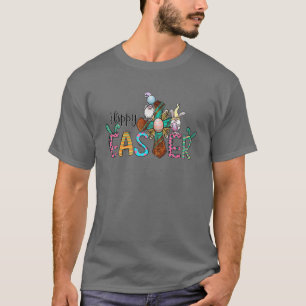 T-shirt Bunny Gnome Rabbit Eggs Hunting Happy Easter Day F