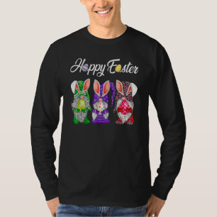 T-shirt Bunny Gnome Rabbit Eggs Hunting Happy Easter Day F