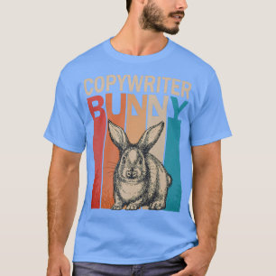 T-shirt Bunny Graphic Correspondance Retro écrivain Pâques