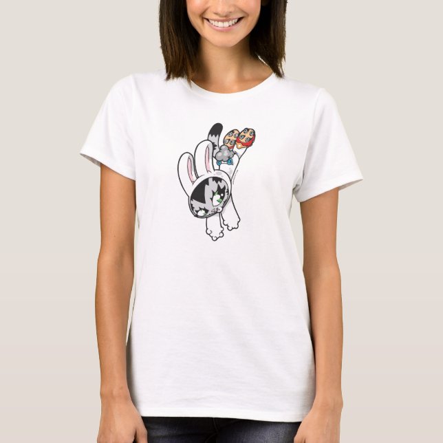 T-shirt Bunny Kitty Leap (Devant)