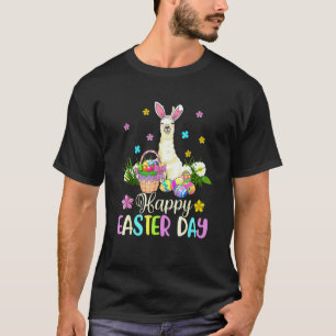T-shirt Bunny Lama Joyeux jour de Pâques œuf pour hommes f