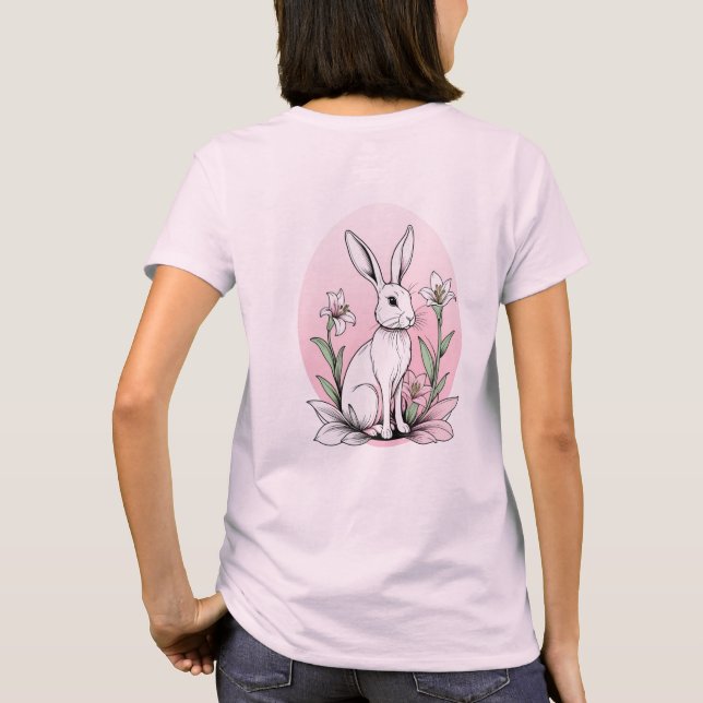 T-shirt Bunny mignon et lys (Dos)