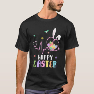 T-shirt Bunny Nurse Stethoscope Joyeux Oeufs de Pâques Ra