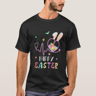 T-shirt Bunny Nurse Stethoscope Joyeux Oeufs de Pâques Rab