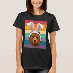 T-shirt Bunny Pâques Retro Style Vintage Ours Brown Avec R