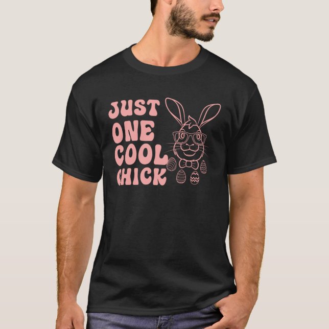 T-shirt Bunny Rabbit Eggs Hunting Happy Easter Just one Co (Devant)