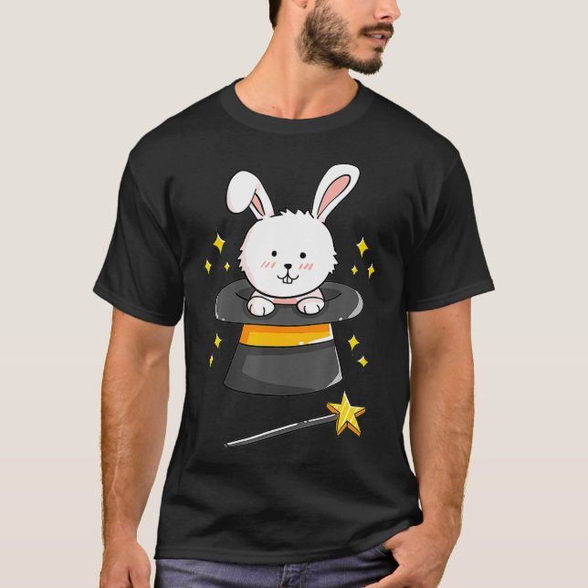 T-shirt Bunny Rabbit Magicien Wand Magicien Assistant Witc (Devant)