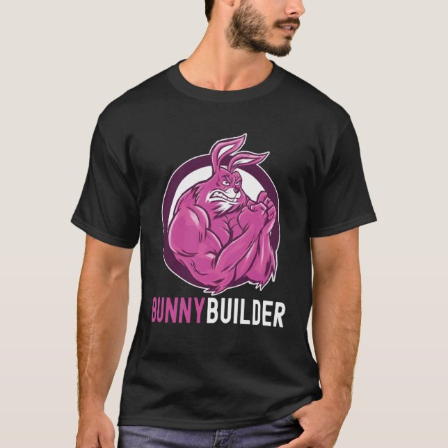 T-shirt Bunnybuilder  Easter Bunny Workout  Gym Weightlift (Devant)