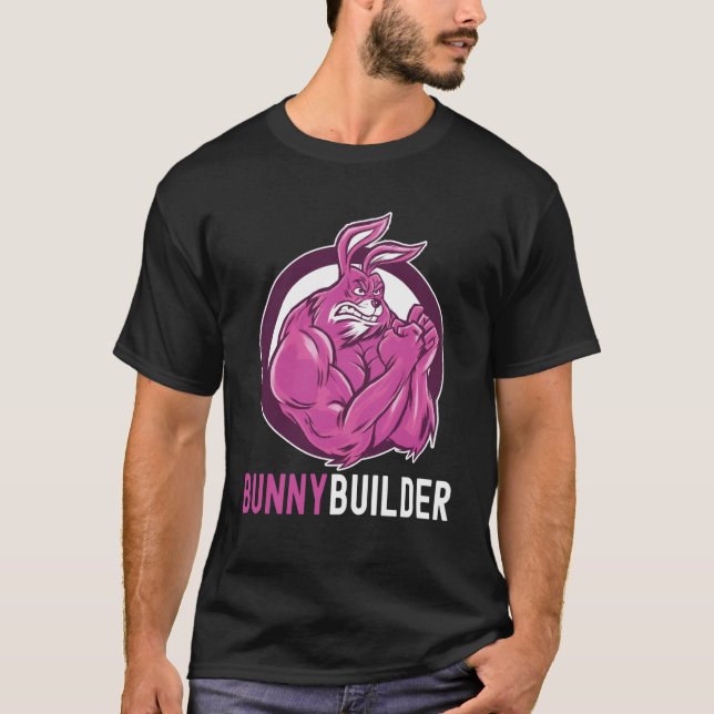 T-shirt Bunnybuilder Easter Bunny Workout Gymnase Remise e (Devant)