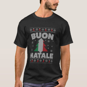 T-shirt Buon Natale Italien laide de Noël pour homme