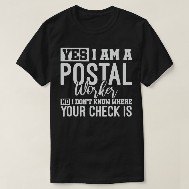 T-shirt Bureau de poste Postman Mailman Service postal (Design devant)