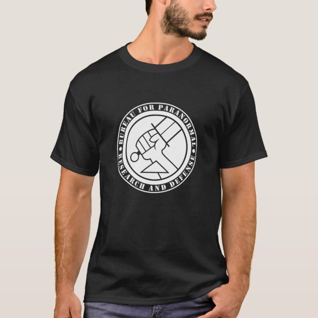 T-shirt Bureau de recherche et de défense paranormale 4 (Devant)