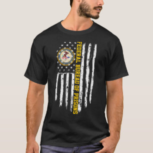 T-shirt Bureau Fédéral Des Prisons Bop American Flag