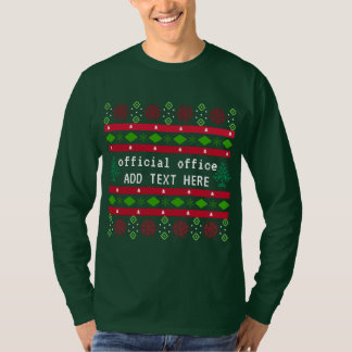 T-shirt Bureau Officiel Personnalisé "Sweater" laid