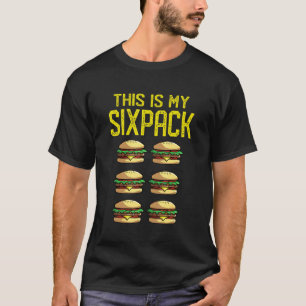 T-shirt Burger Abs Voici Mon Sixpack Burger Abs